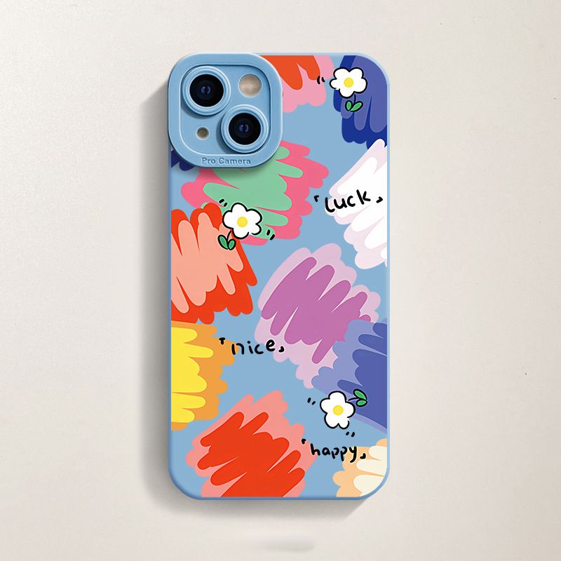 Doodle Flower Print Phone Case for iPhone